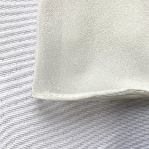 - MONIQUE LHUILLIER BRIDESMAID WHITE CHIFFON SLEEVELESS BRIDAL WEDDING DRE… - Picture 8 of 11